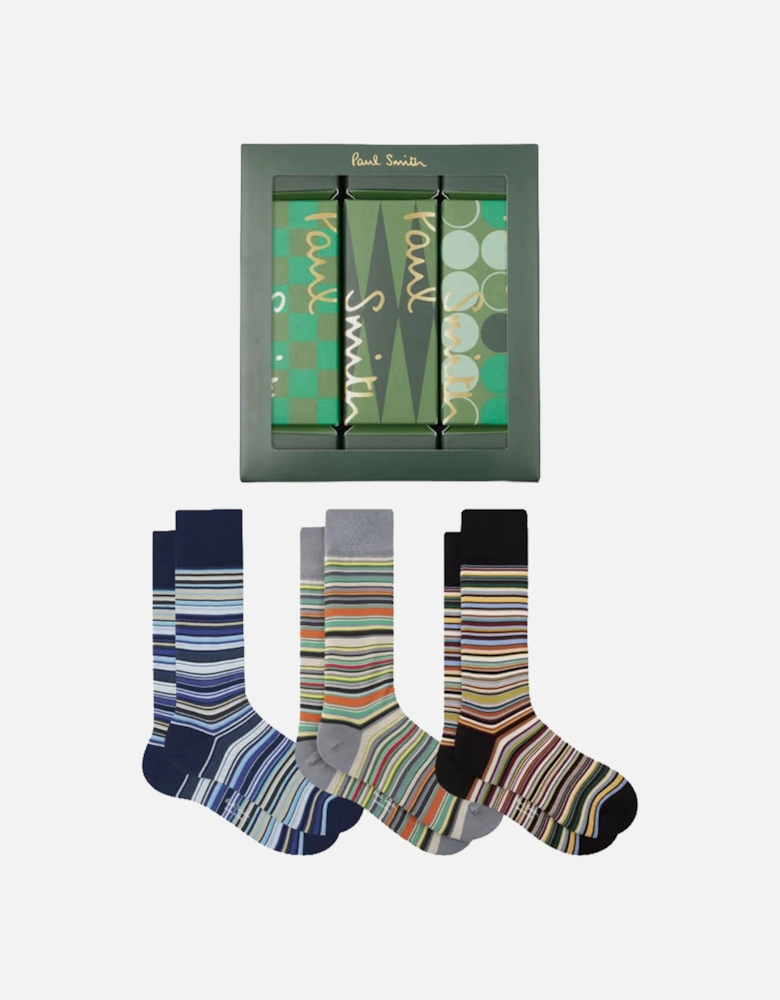 3 PACK SOCKS MULTI COLOURED
