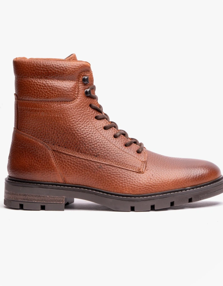 WARM PADDED HILFIGER LTH Mens Boots Winter Cognac
