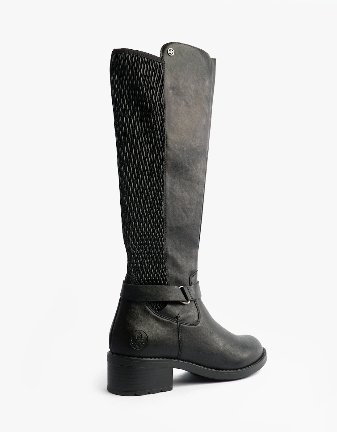 Womens Leather Tall Knee High Boots Black