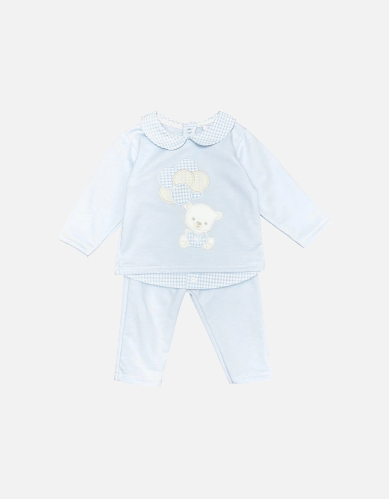 Boys Pale Blue Jersey Tracksuit