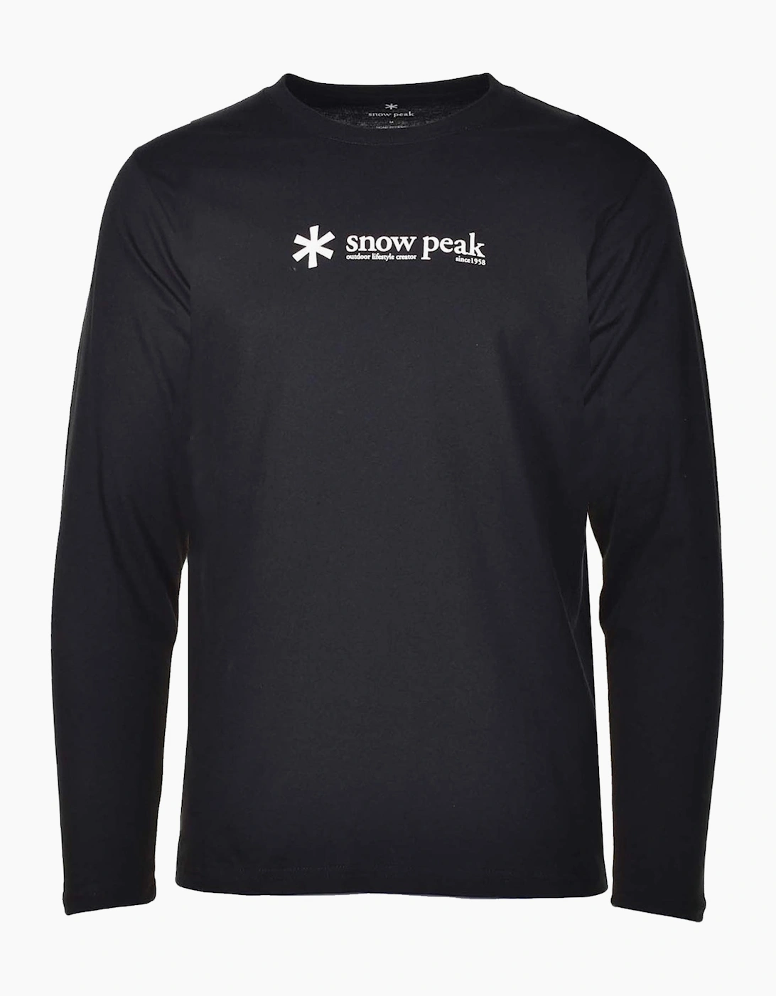 Snowpeak Men's Snow Peak Soft Cotton Logo Long Sleeve T-Shirt Black - Size: 38