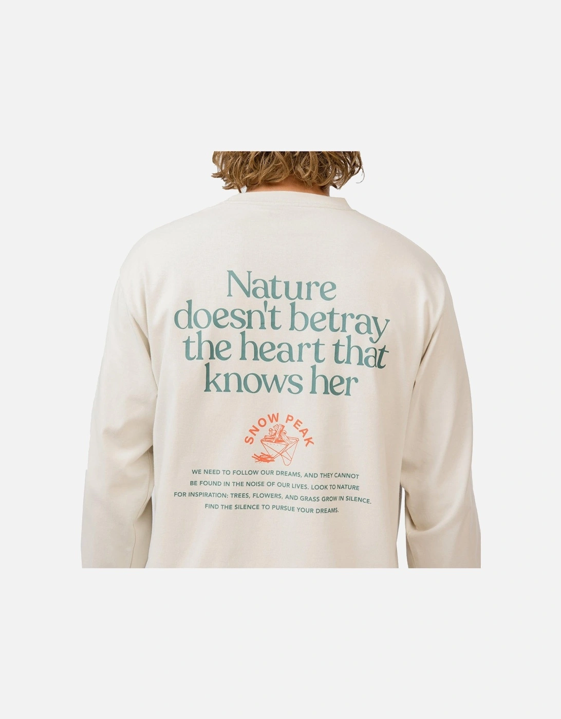 Snow Peak Living With Nature Long Sleeve T-Shirt Ivory