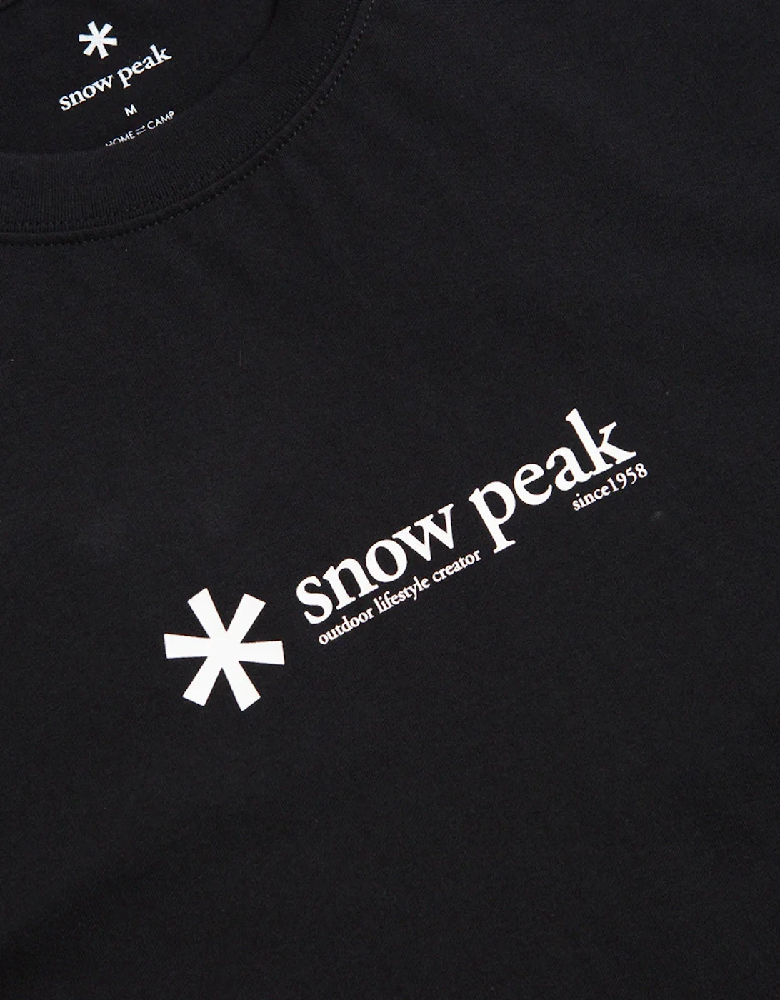 Snow Peak Soft Cotton Logo Short Sleeve T-Shirt Black