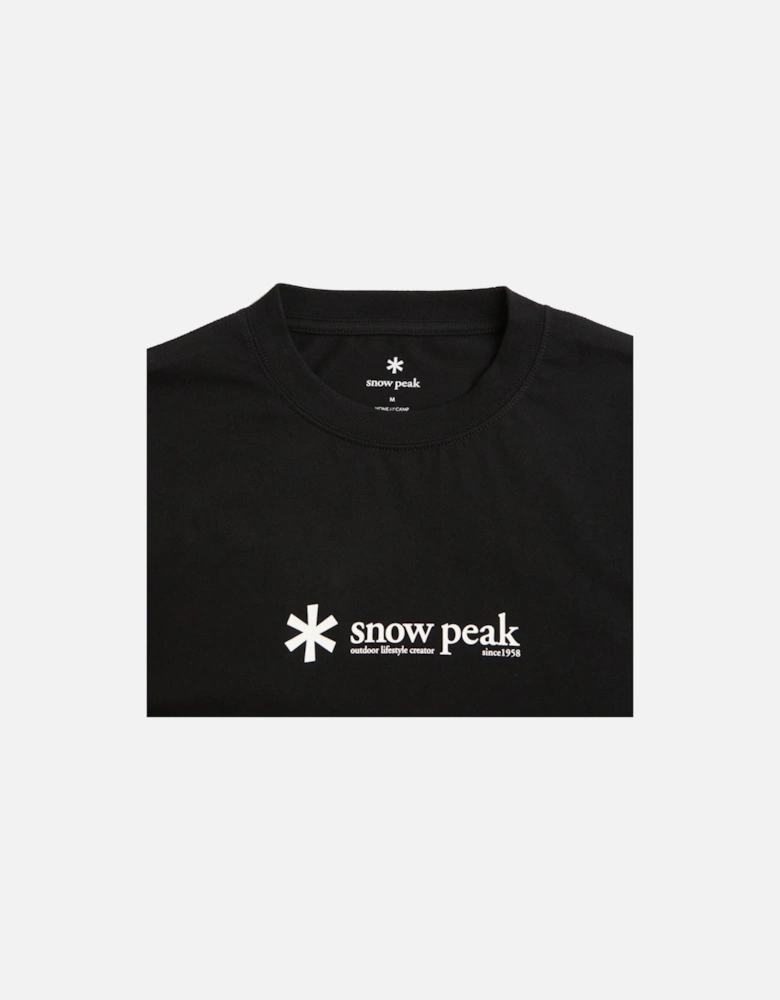 Snow Peak Soft Cotton Logo Short Sleeve T-Shirt Black