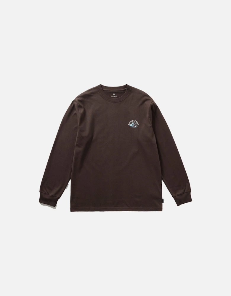 Snow Peak Living With Nature Long Sleeve T-Shirt Dark Brown