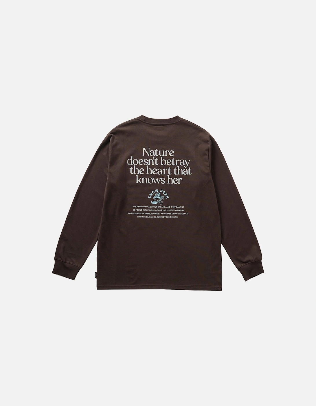 Snow Peak Living With Nature Long Sleeve T-Shirt Dark Brown