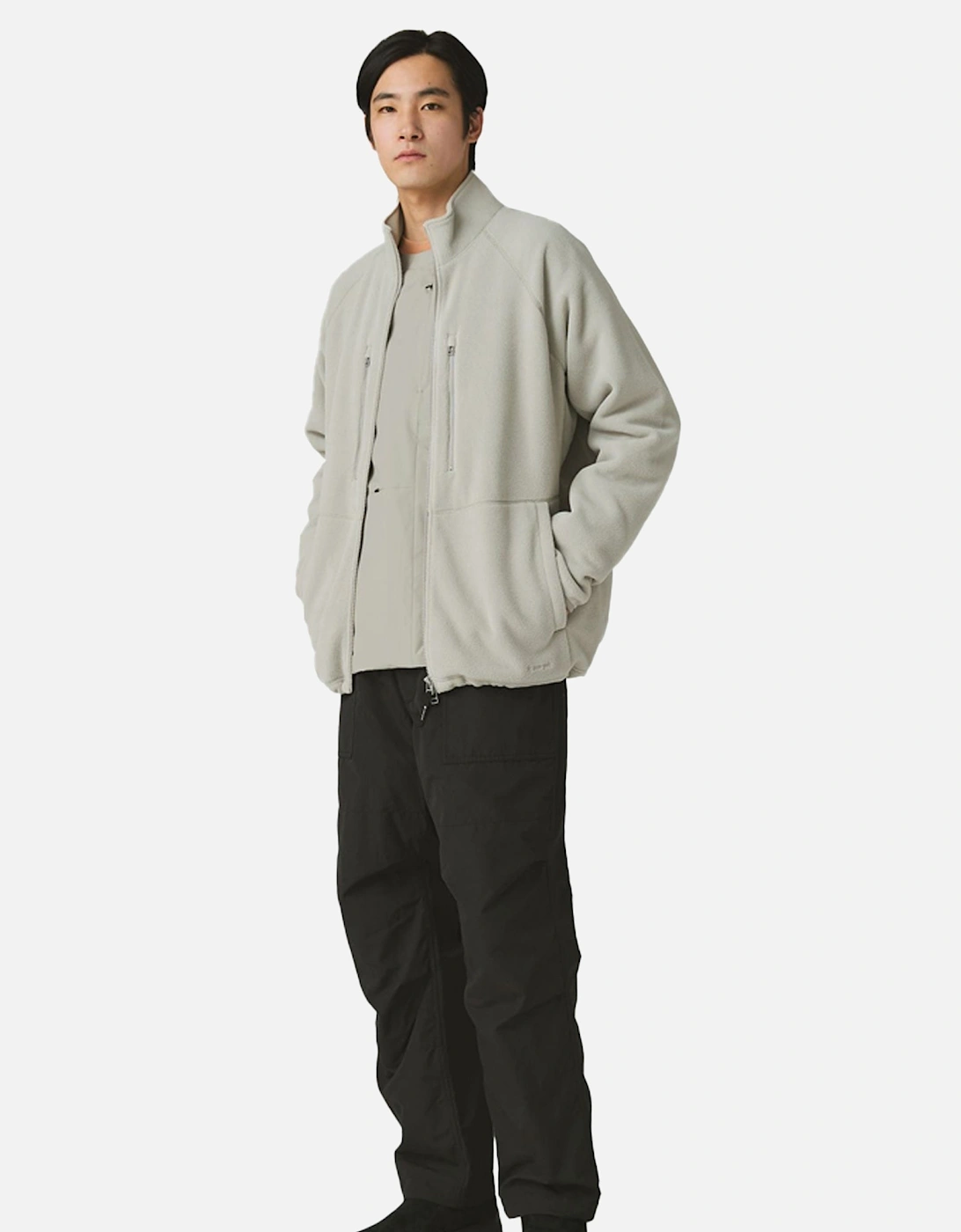 Snow Peak Water-Repellent Fleece Jacket Light Grey