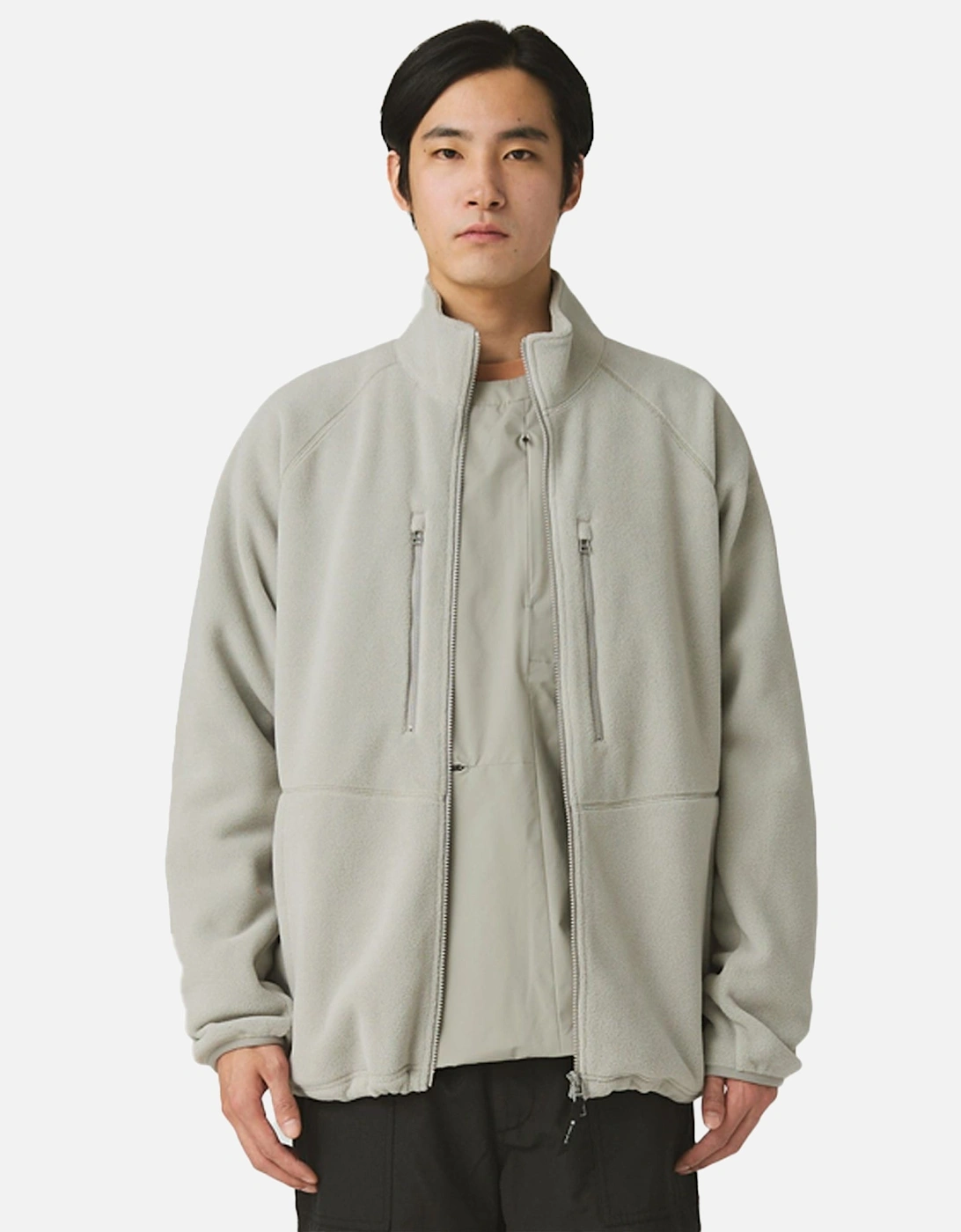 Snow Peak Water-Repellent Fleece Jacket Light Grey