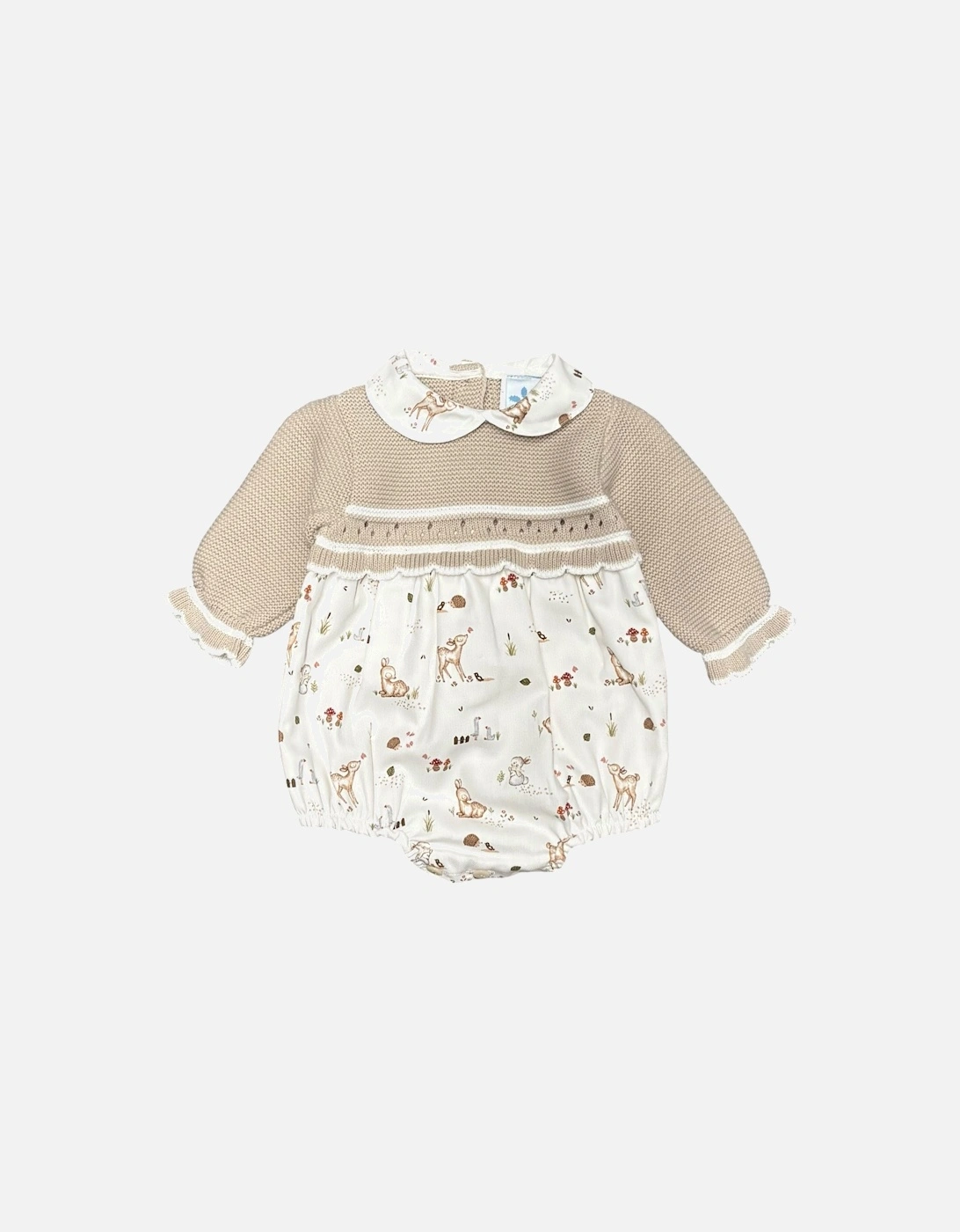 Beige Knit Woodland Romper, 2 of 1