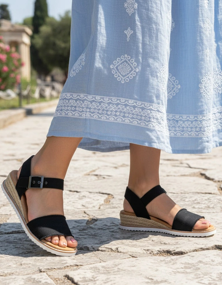 113541/BLK DESERT KISS-ADOBE PRINCESS Womens Strap Sandals Black