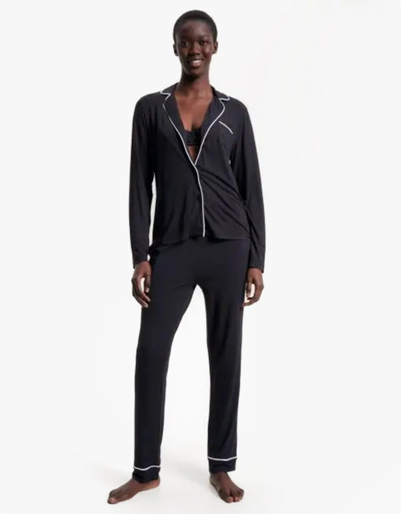 MODAL PYJ PANT WIPIPING Womens Pants Black