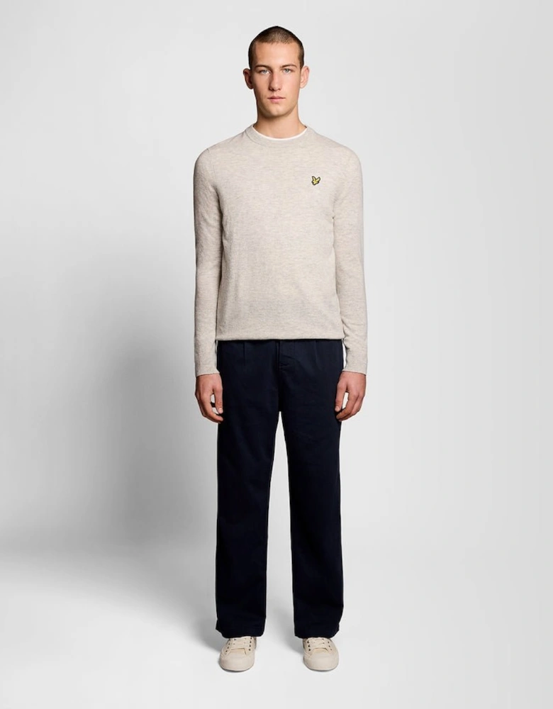 Lambswool Blend Crew Neck Jumper