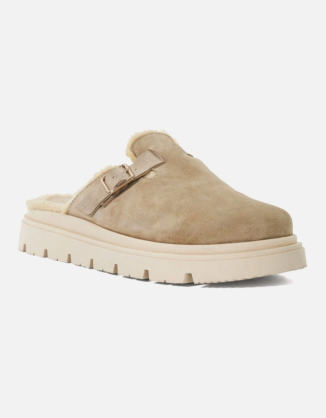 Gene Leather Faux Shearling Lined Clogs