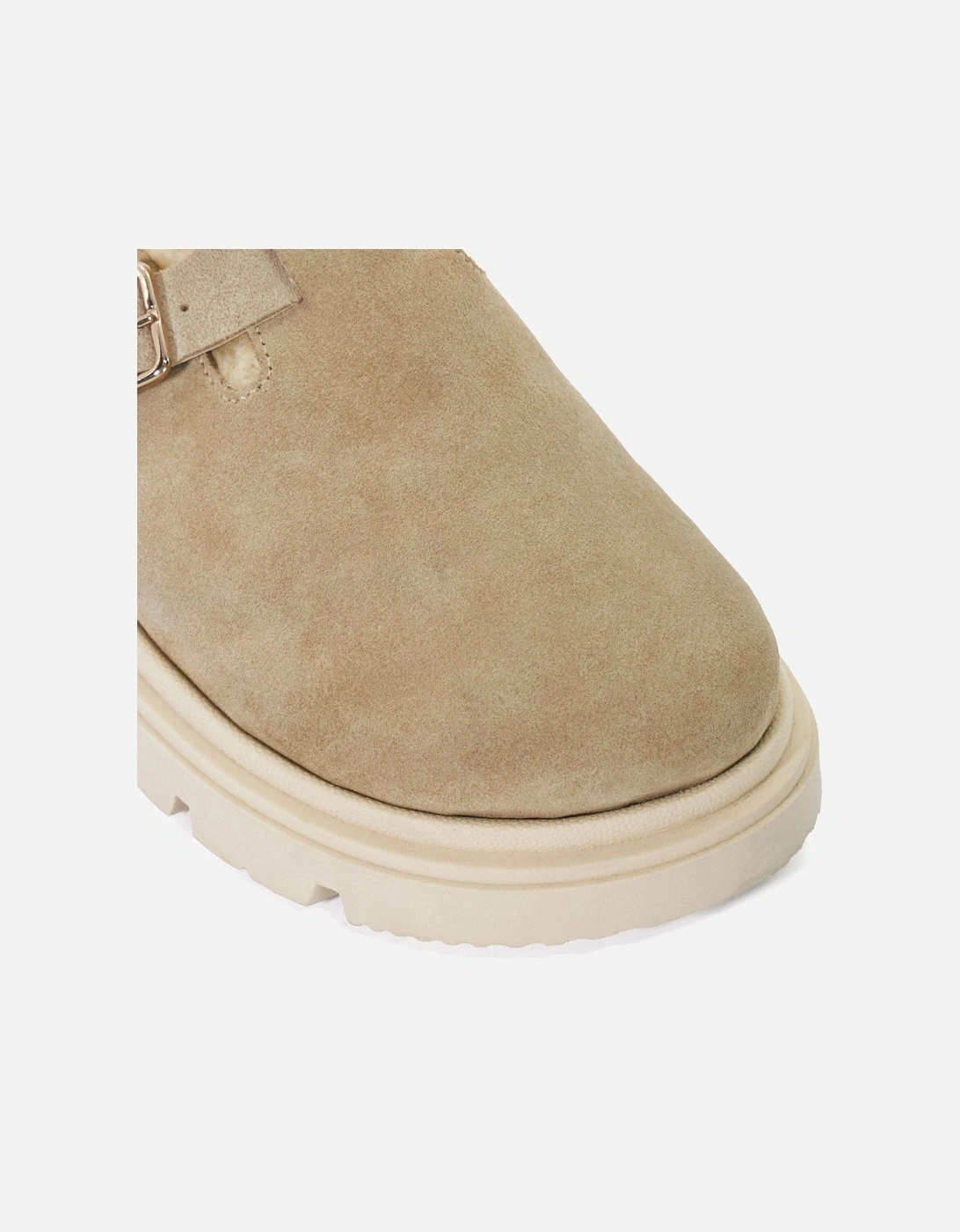 Gene Leather Faux Shearling Lined Clogs