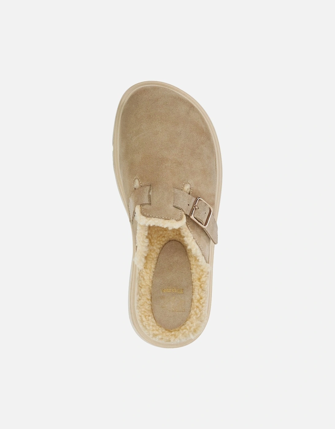 Gene Leather Faux Shearling Lined Clogs