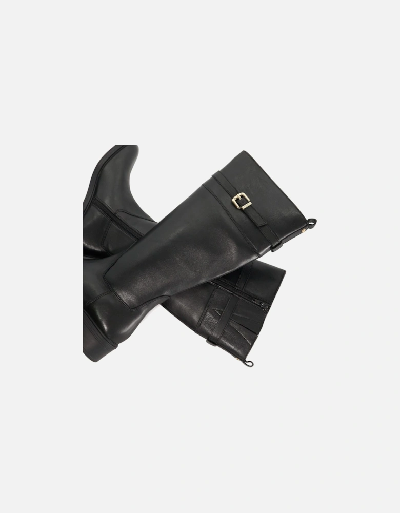 Tilbi Leather Buckle Detail Knee High Boots