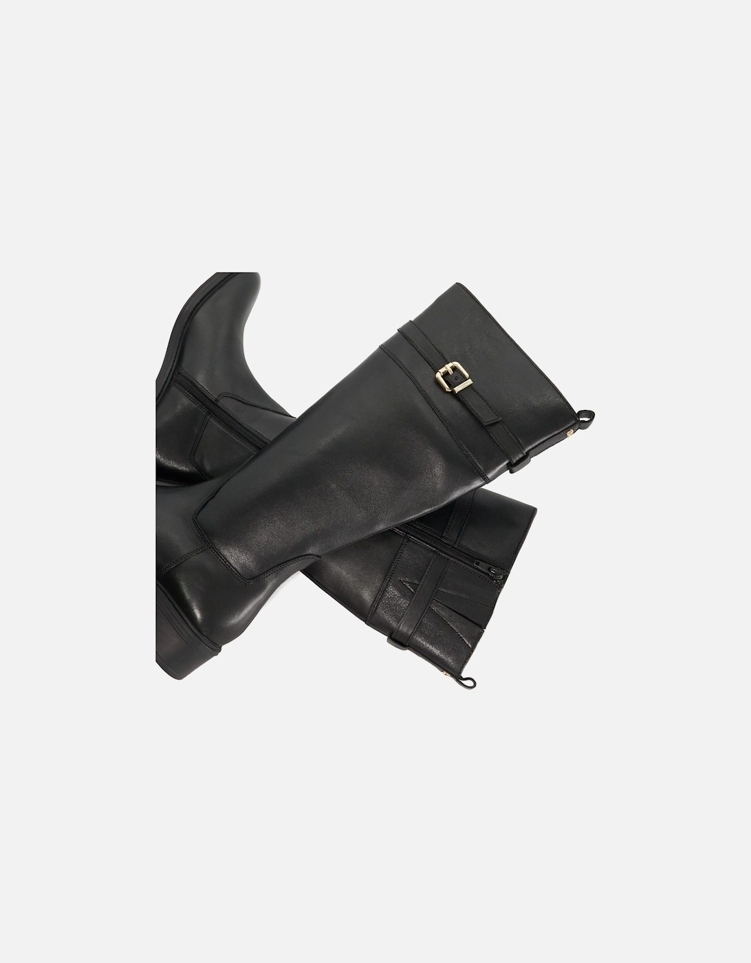 Tilbi Leather Buckle Detail Knee High Boots