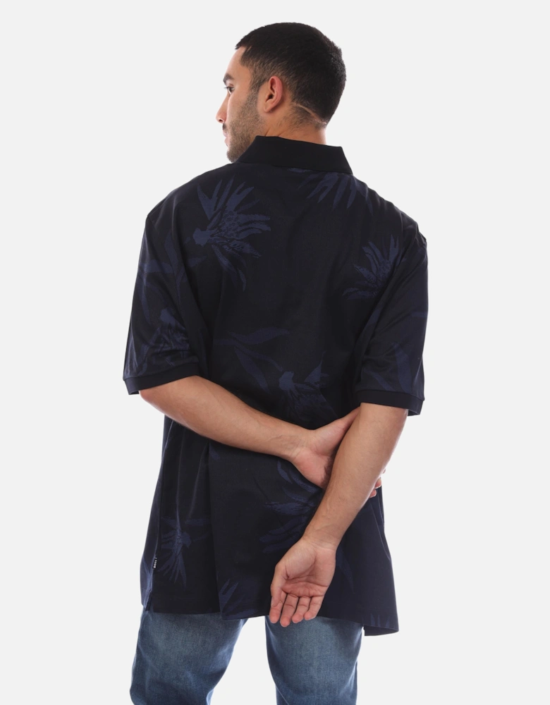 C-Parris 13 Floral Jacquard Polo Shirt