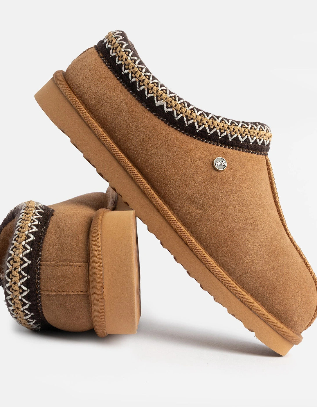 BELLA Womens Full Slippers Chestnut