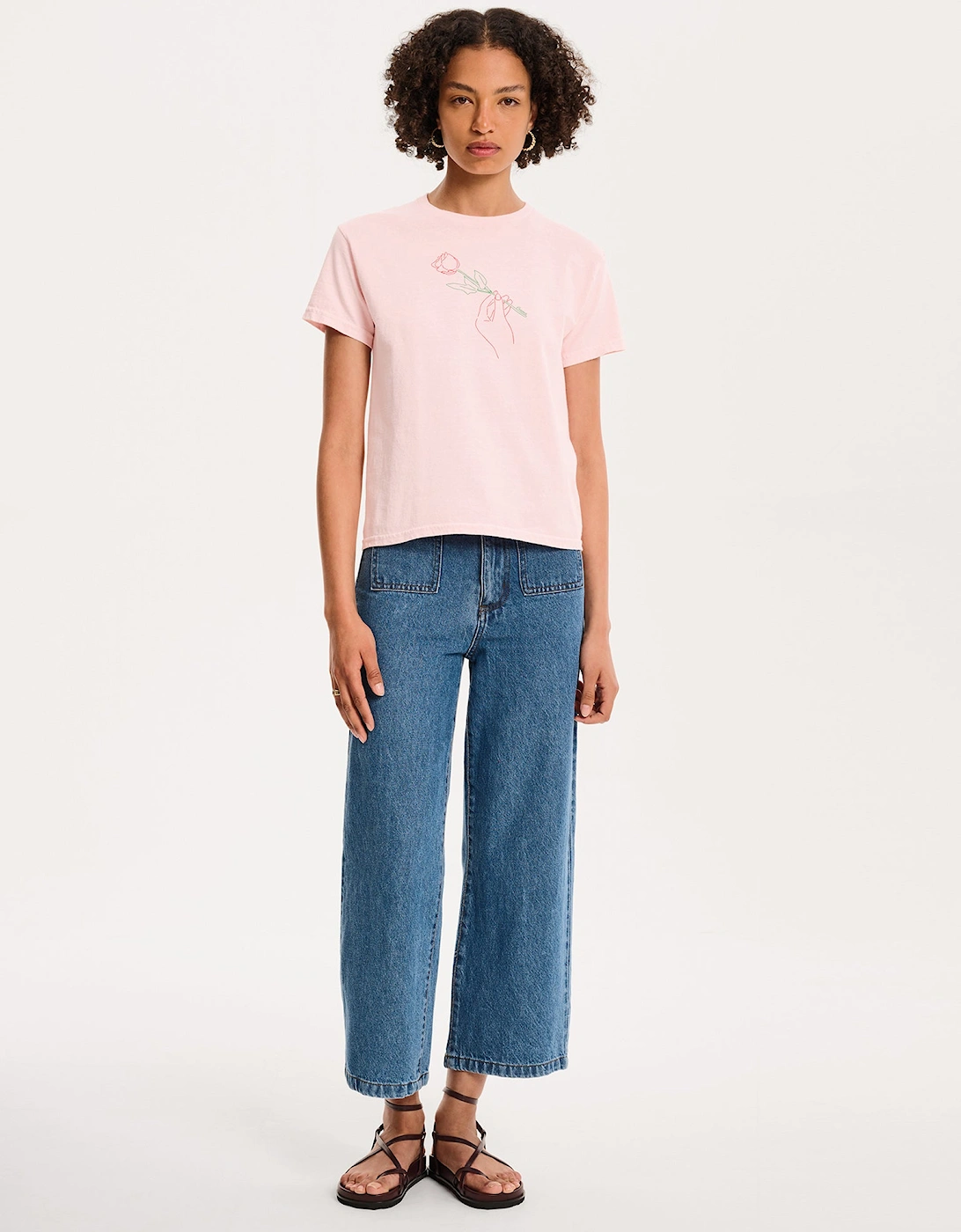 Rose Baby Tee in Pink