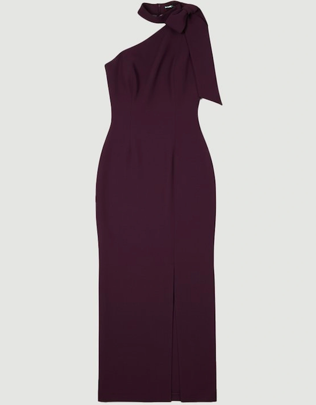 Soft Tailored Bow Tie Neck Midi Dress