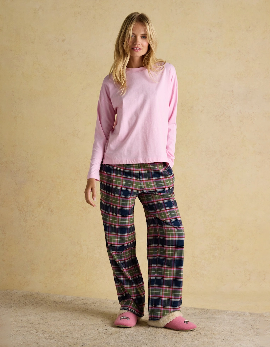 STELLA Womens Pyjama Bottoms Navy/Khaki