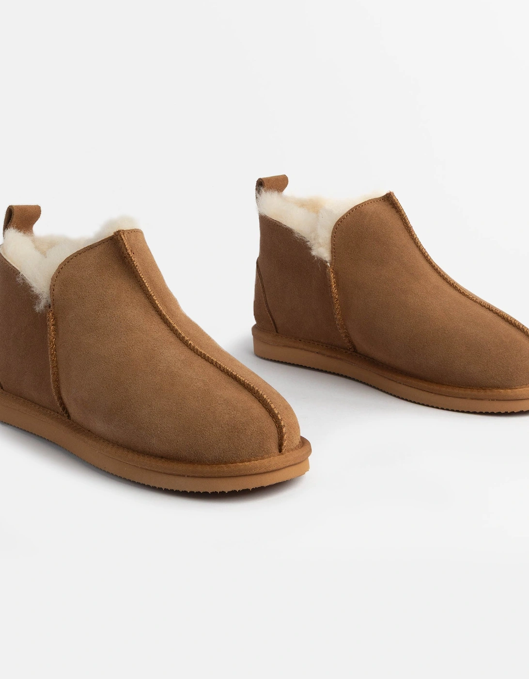 TIA Womens Boot Slippers Chestnut