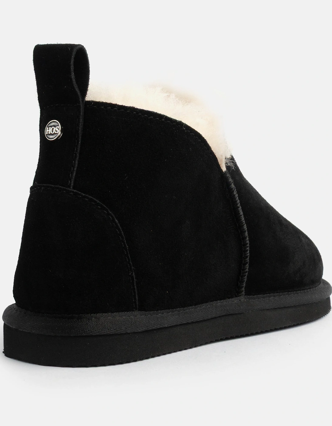 TIA Womens Boot Slippers Black