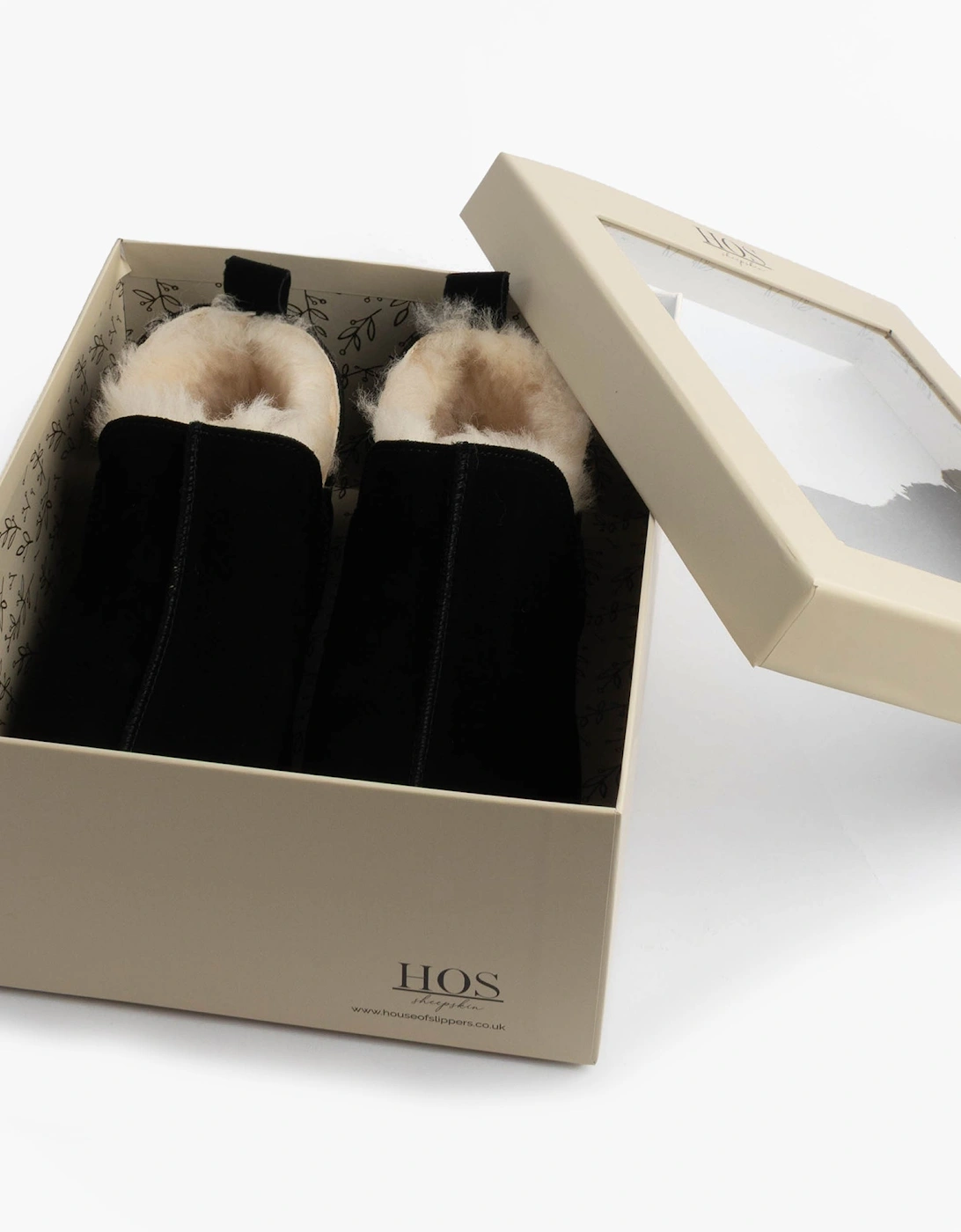 TIA Womens Boot Slippers Black