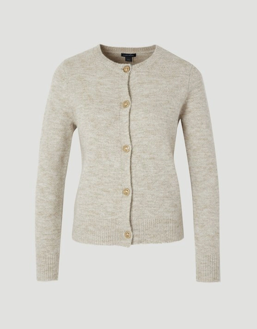 Plus Size Wool Blend Cosy Crew Neck Knit Cardi