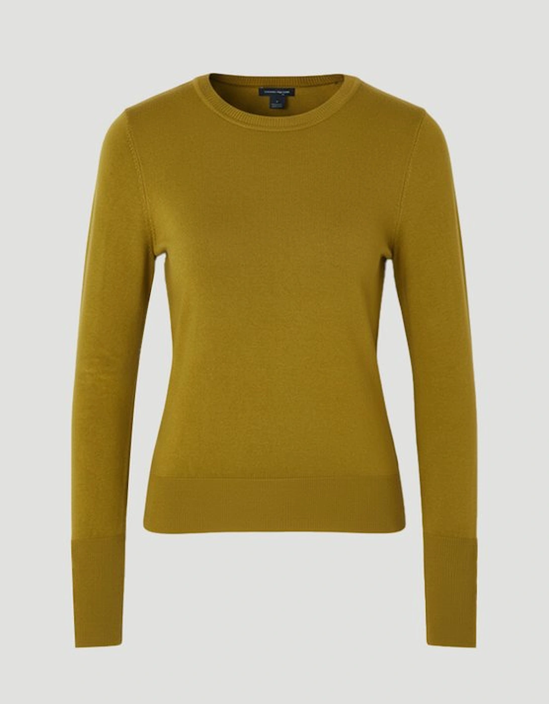 Viscose Blend Knitted Crew Neck Jumper