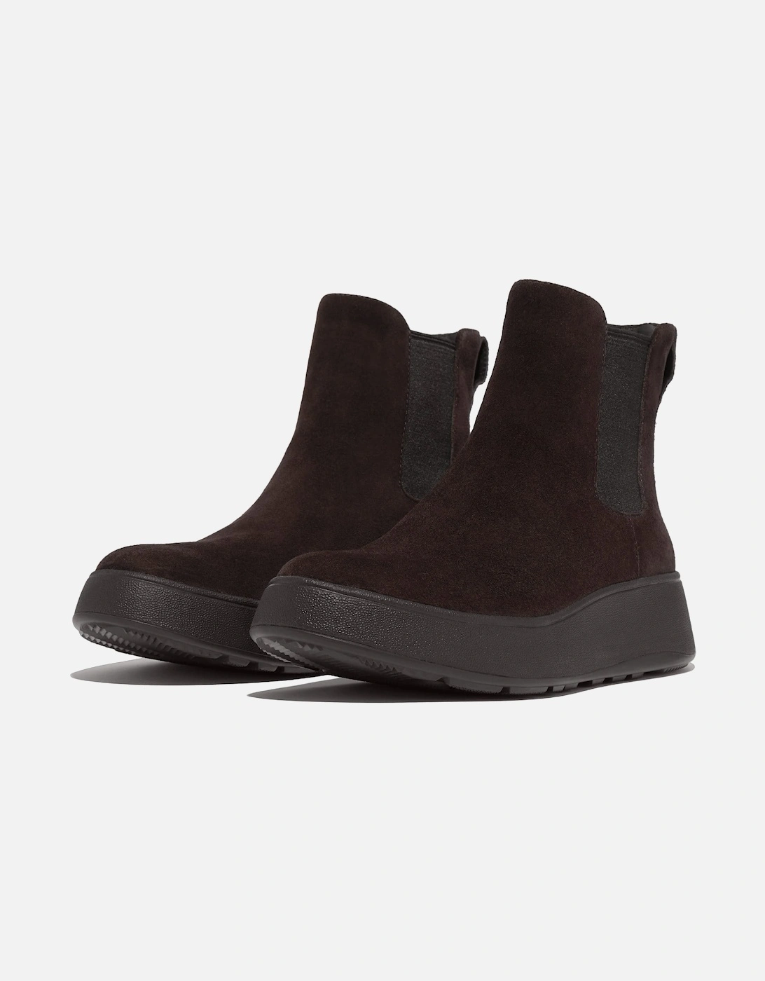 F-Mode Suede Flatform Chelsea Boots