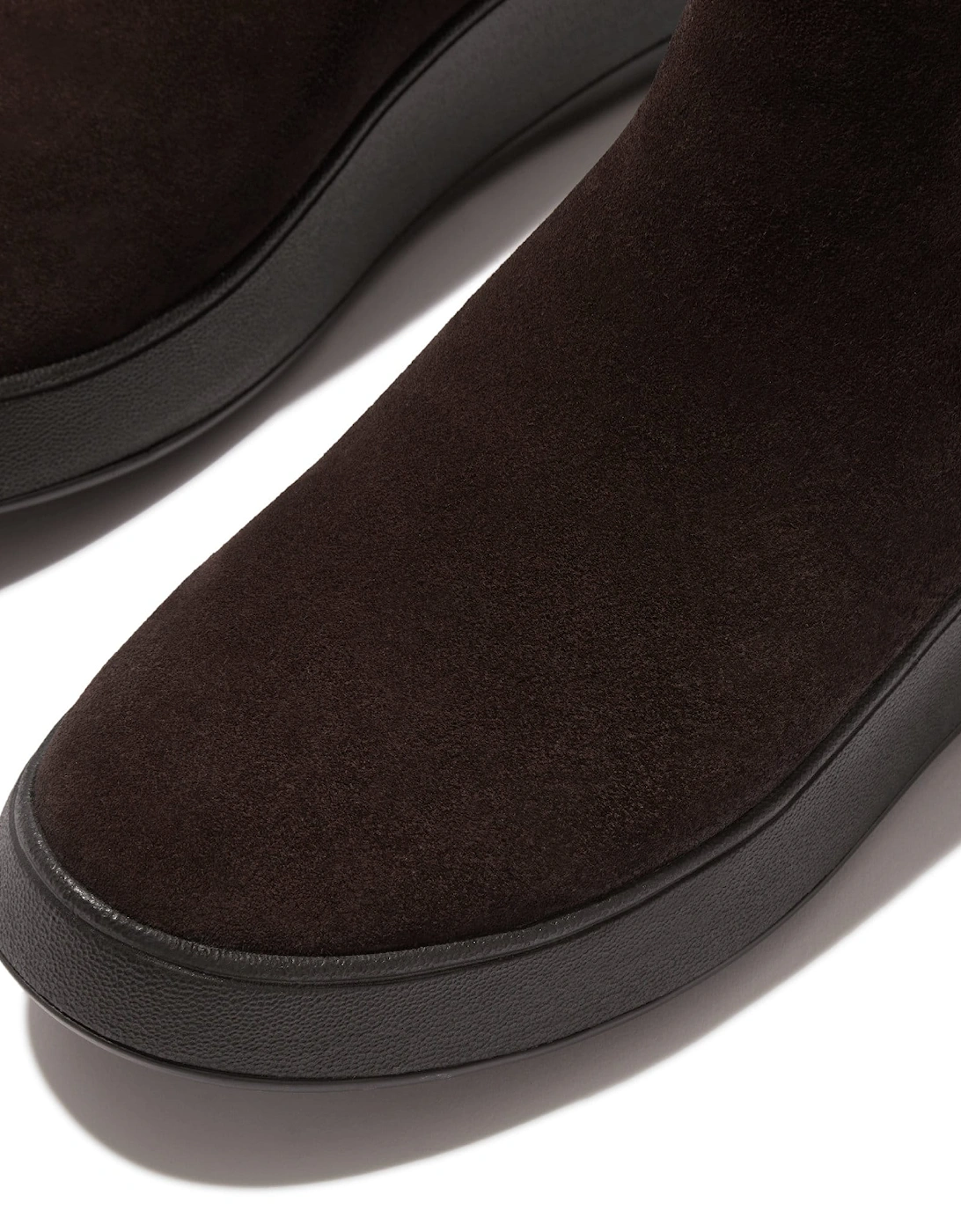 F-Mode Suede Flatform Chelsea Boots