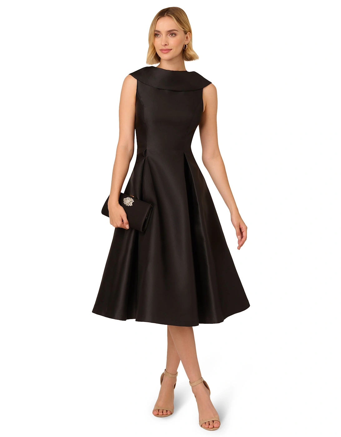 Roll Neck Mikado Dress, 2 of 1