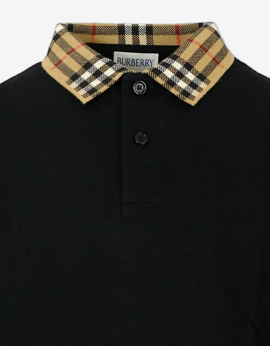 Boys Johane EKD Long Sleeve Polo Shirt in Black