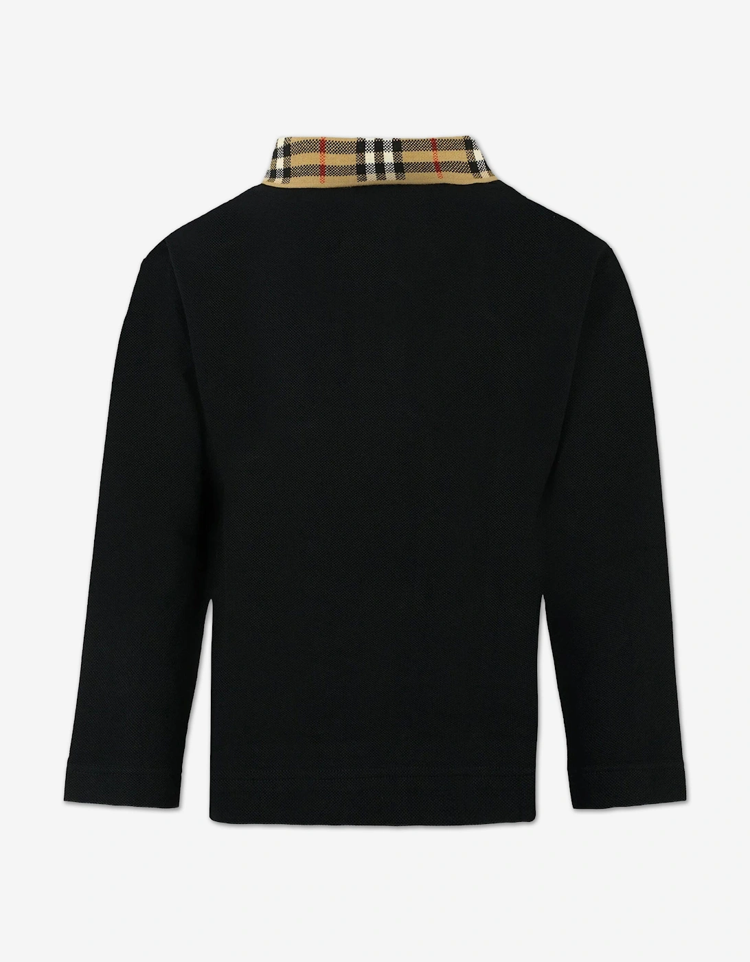 Boys Johane EKD Long Sleeve Polo Shirt in Black