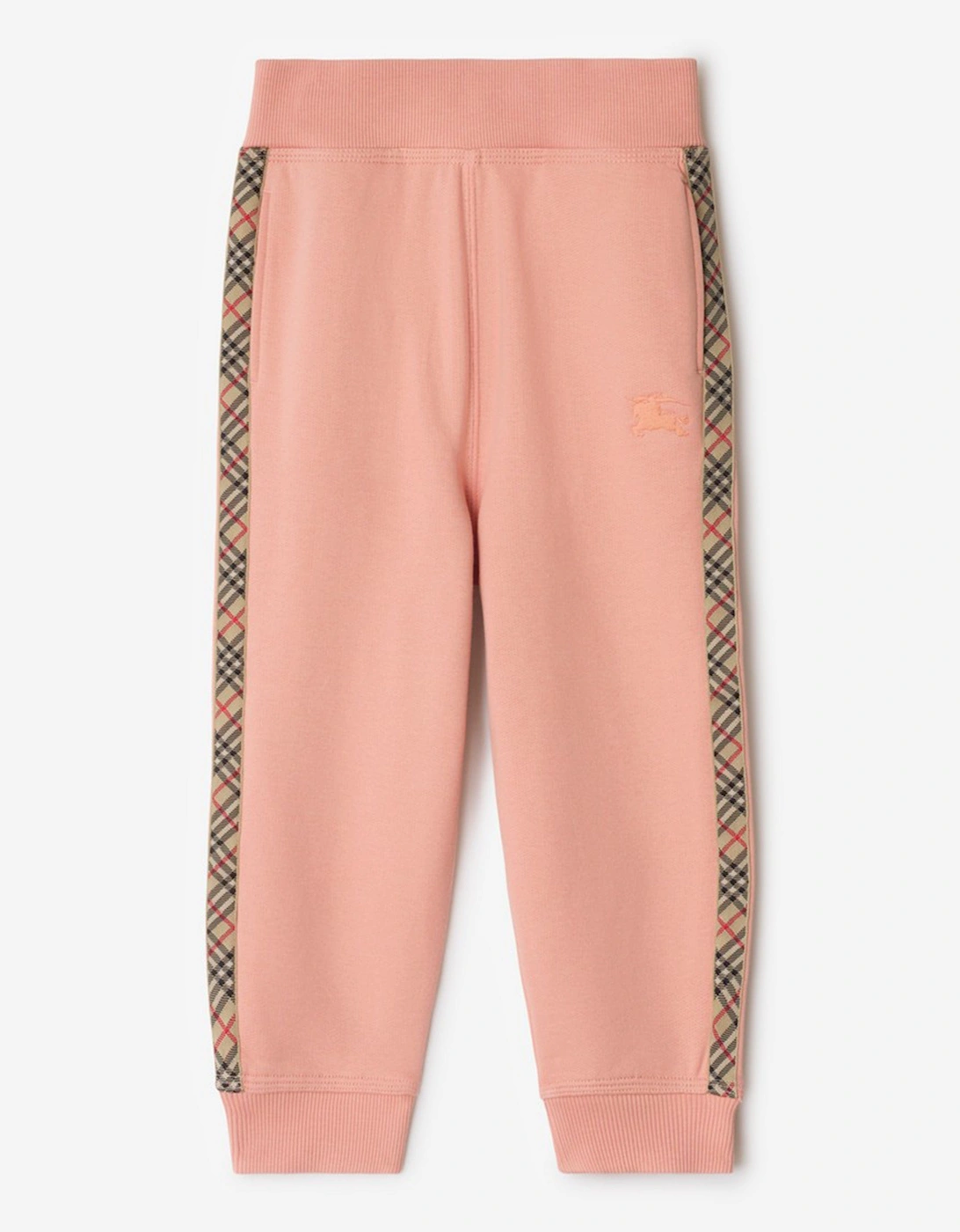 Girls Jackson Check Tape Joggers in Pink, 5 of 4