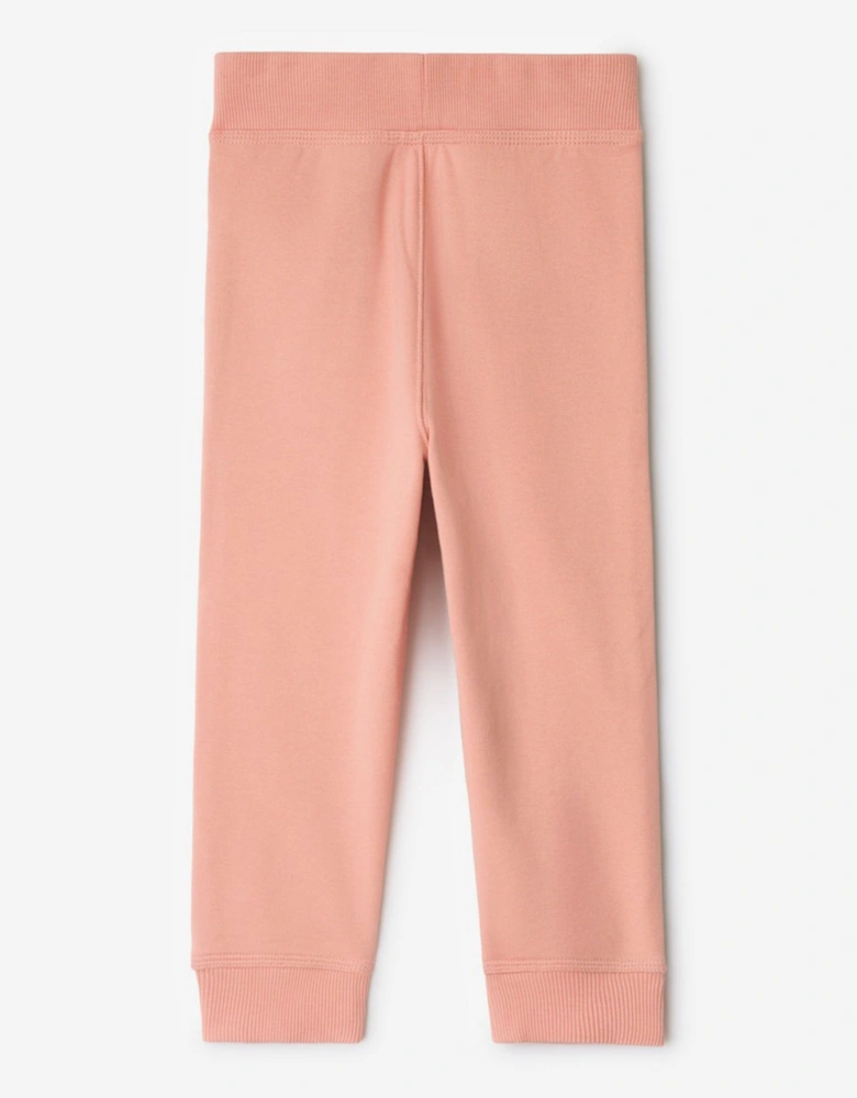 Girls Jackson Check Tape Joggers in Pink