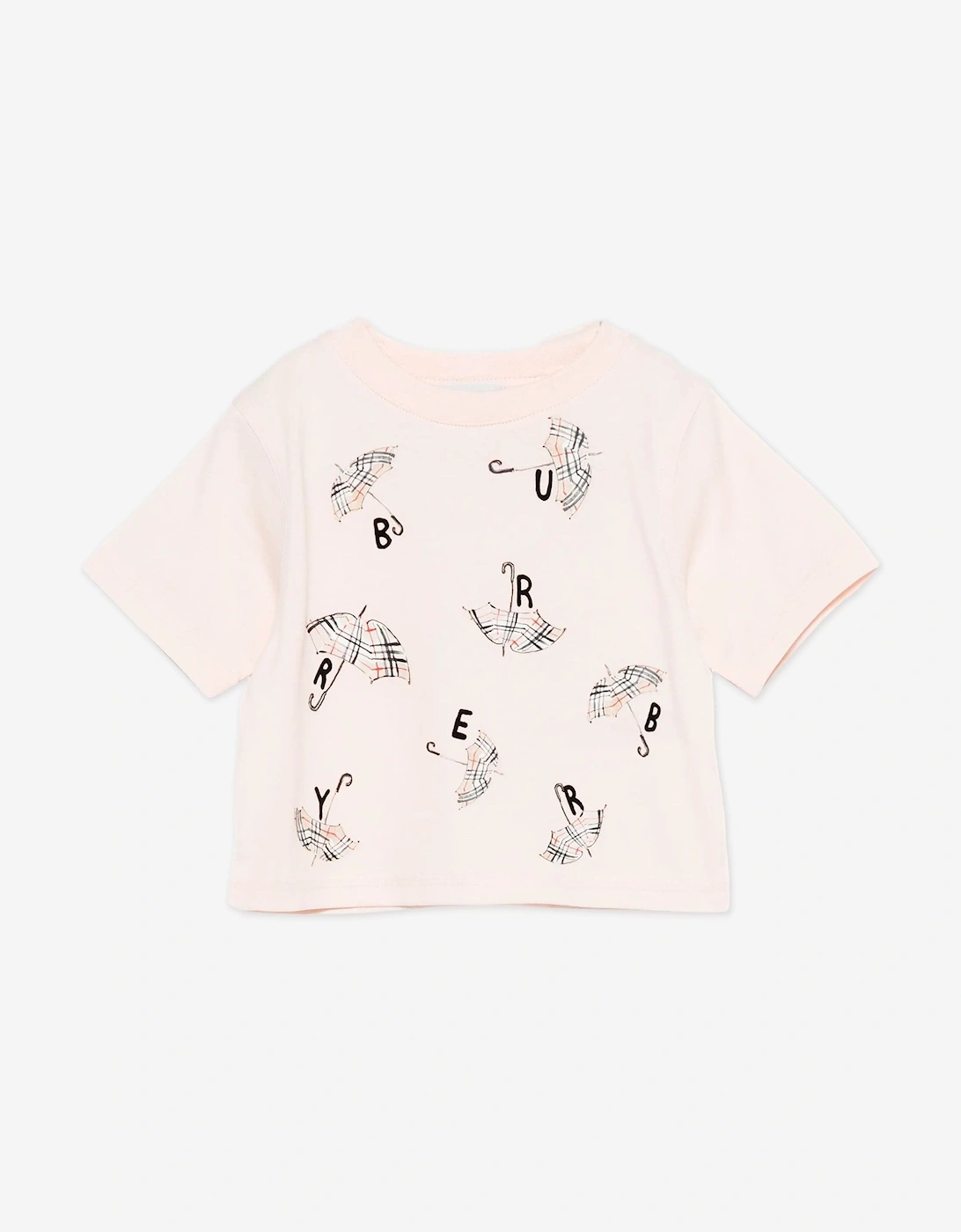 Baby Girls Mini Cedar Umbrella T-Shirt in Pink, 3 of 2