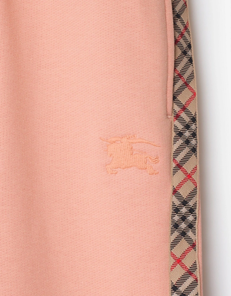 Girls Jackson Check Tape Joggers in Pink