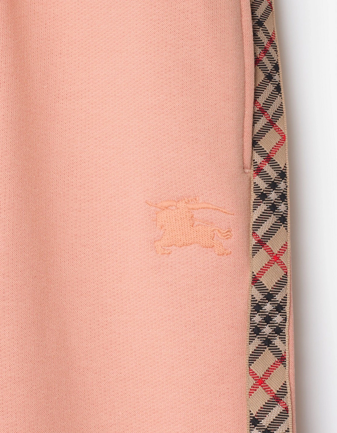 Girls Jackson Check Tape Joggers in Pink