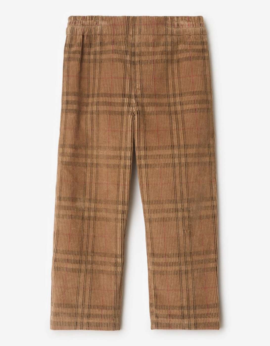 Boys Titan Corduroy Check Trousers in Brown, 5 of 4