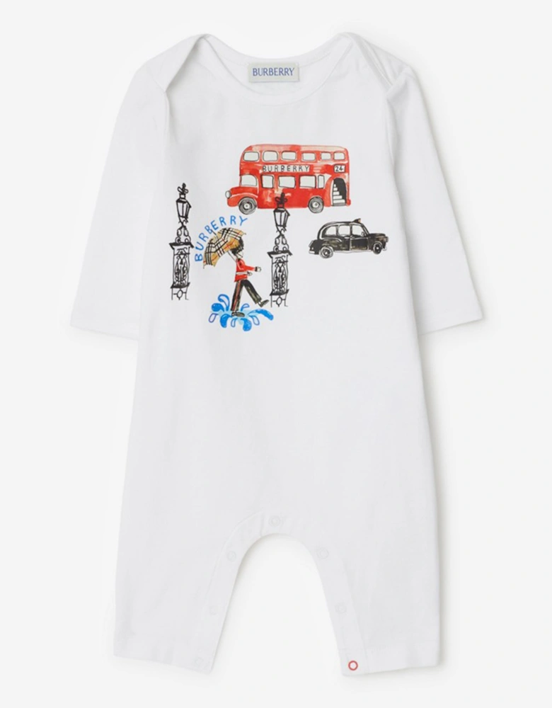 Baby Albern Icons Romper in White