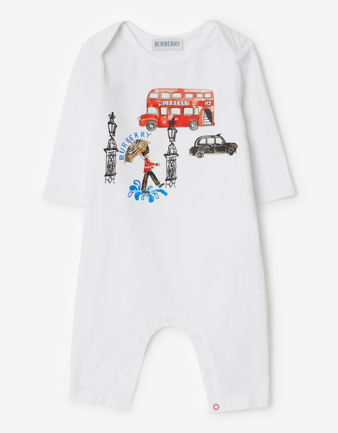 Baby Albern Icons Romper in White, 5 of 4
