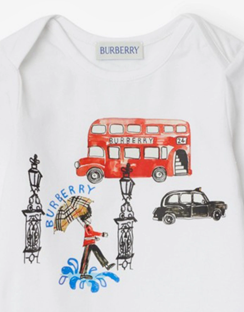 Baby Albern Icons Romper in White