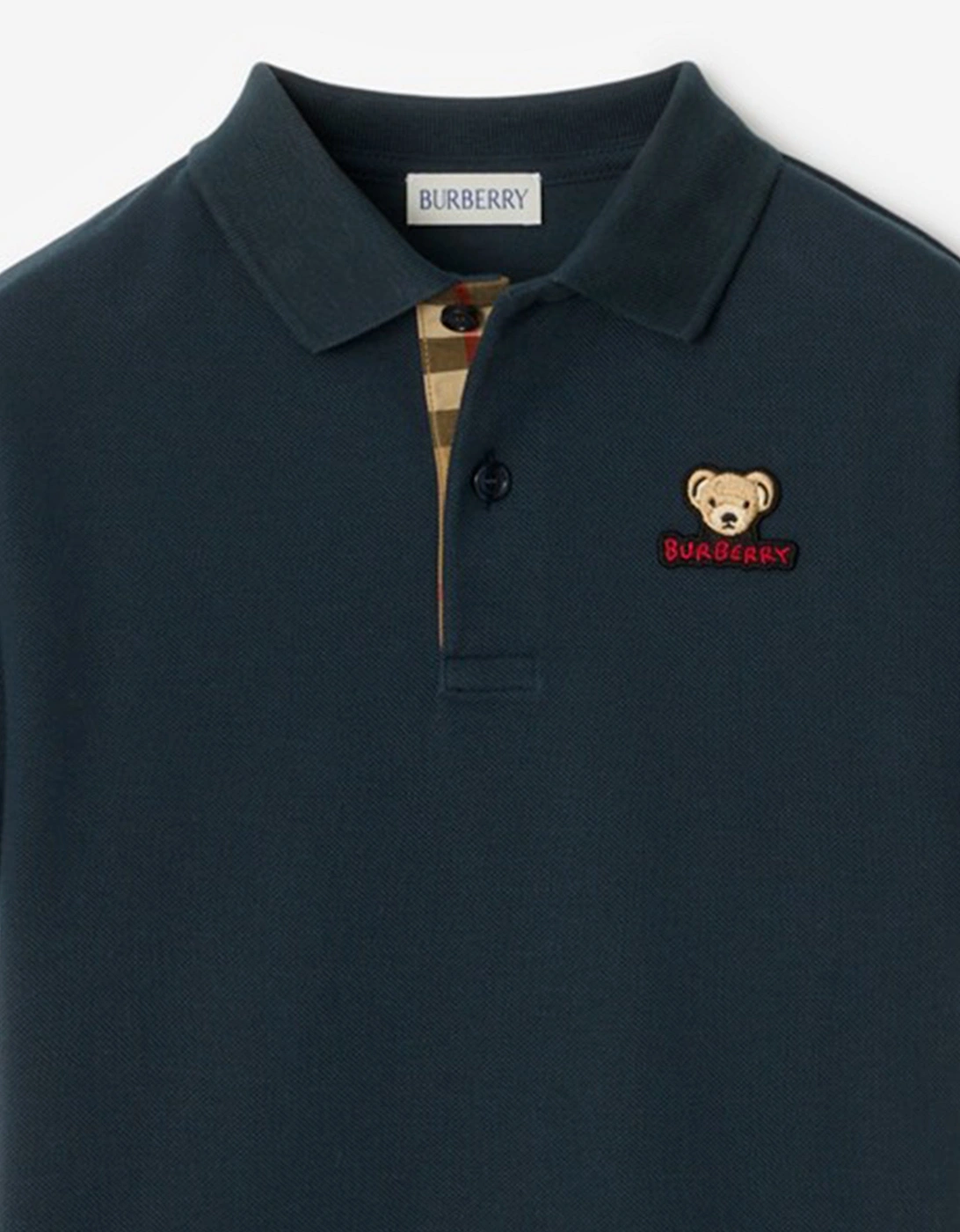 Boys Johane Bear Polo Shirt in Navy