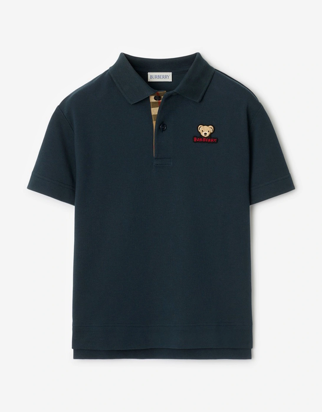 Boys Johane Bear Polo Shirt in Navy, 5 of 4