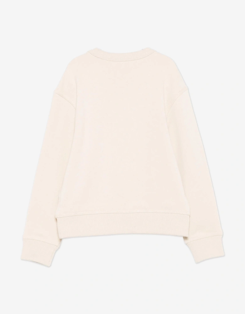 Boys Flag Logo Sweatshirt in Ivory