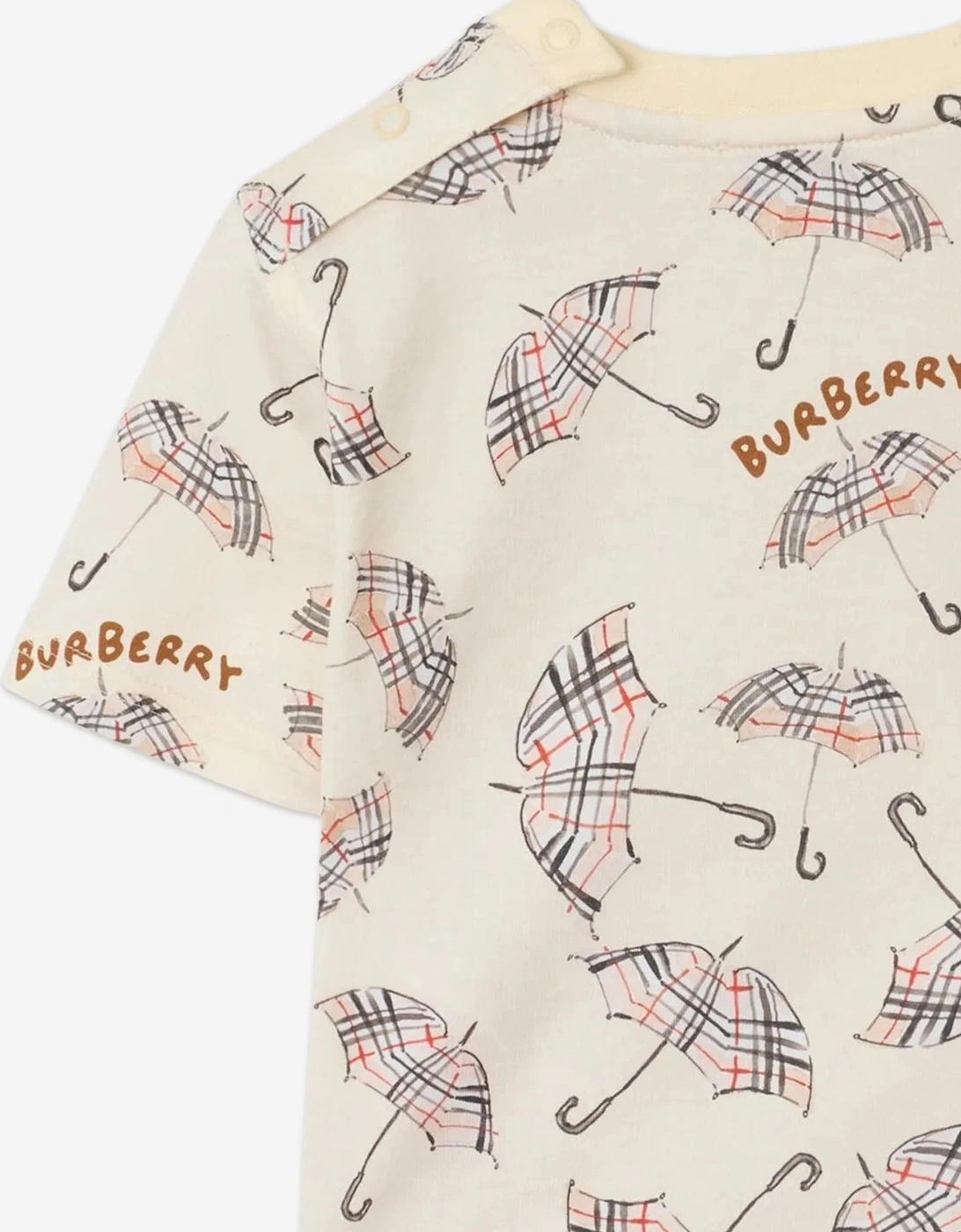 Baby Boys Mini Cedar Umbrella T-Shirt in Ivory