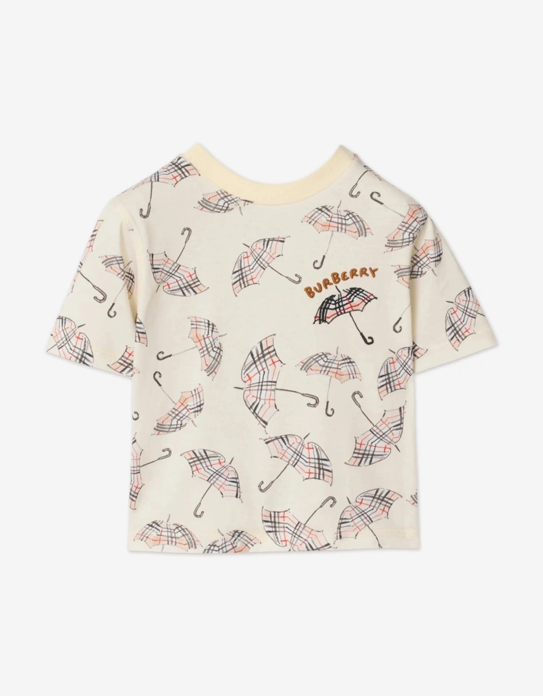 Baby Boys Mini Cedar Umbrella T-Shirt in Ivory